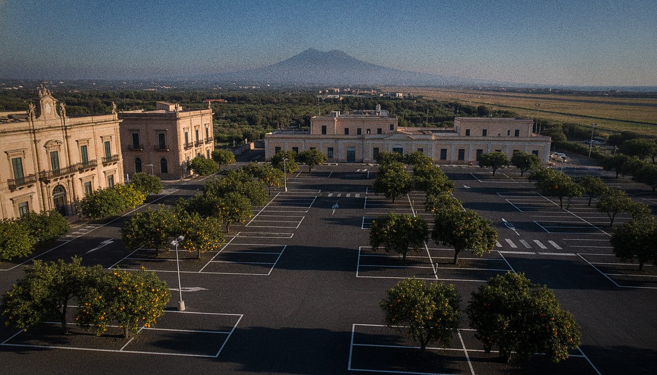 Parkplatz P1 gegenüber dem Terminal des Flughafens Trapani